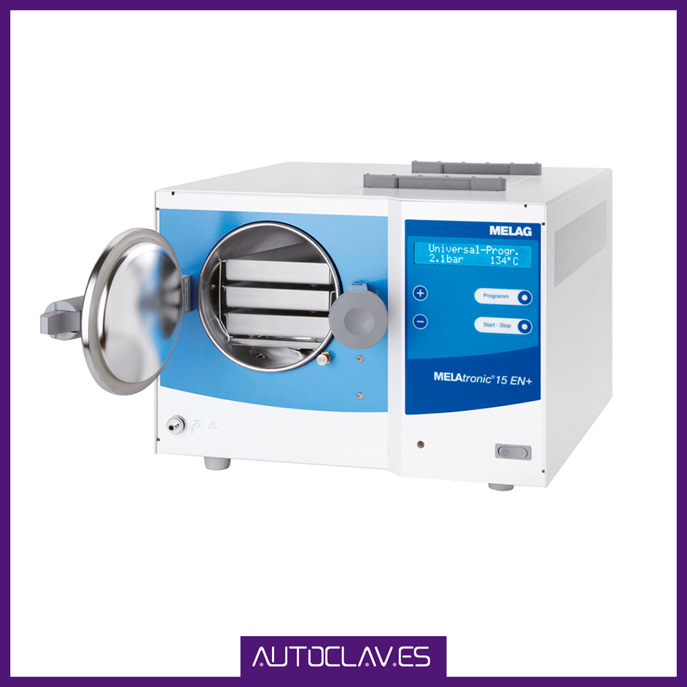 Autoclave Melag MELAtronic 15 EN+ en venta para comprar en la tienda de Au-autoclav.es perspectiva abierto