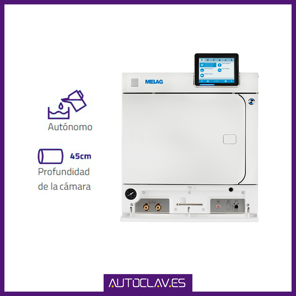 Detalles abierto autoclave Melag Vacuklav 43B+ Evo en venta para comprar en la tienda de Au-autoclav.es