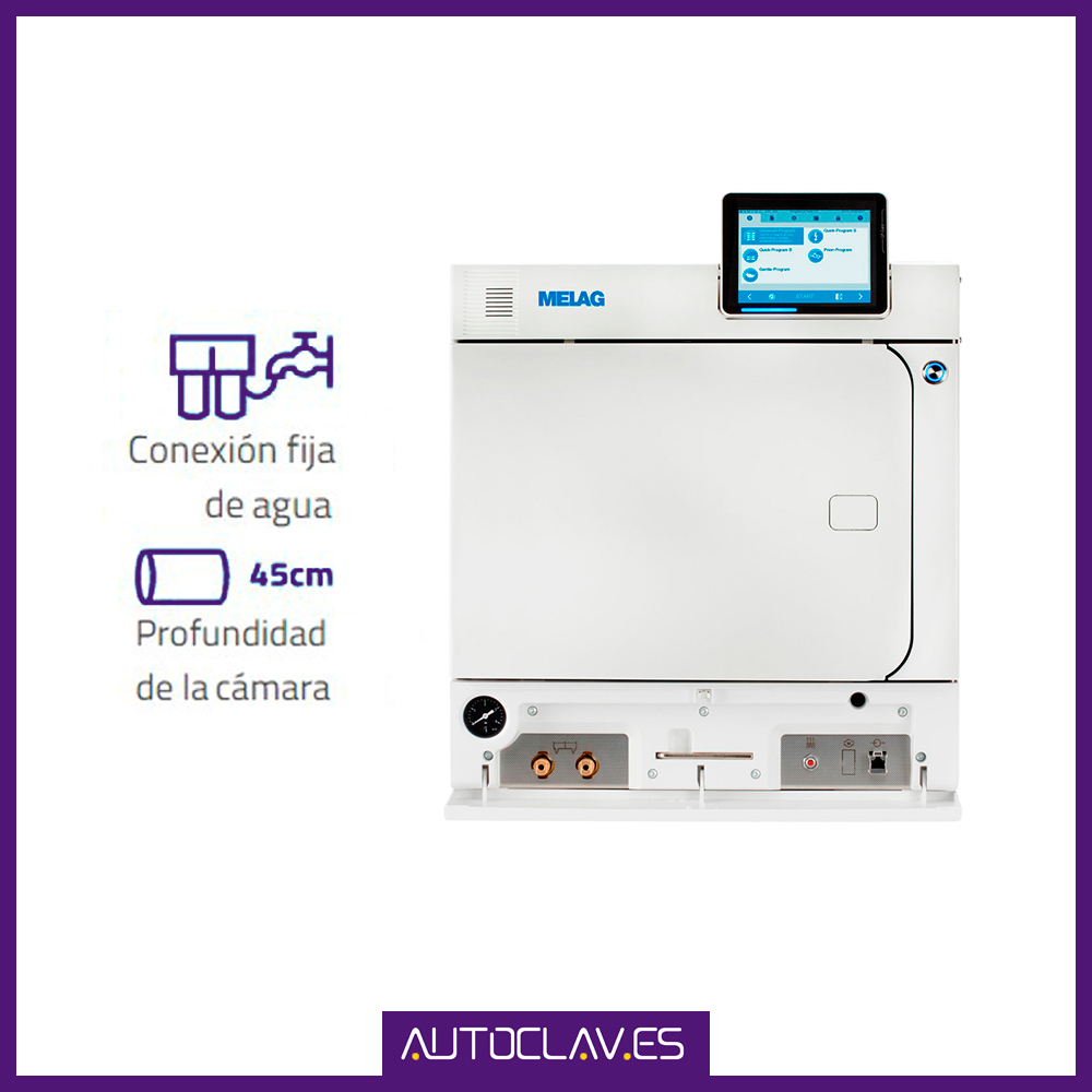 Detalles abierto autoclave Melag Vacuklav 44B+ Evo en venta para comprar en la tienda de Au-autoclav.es