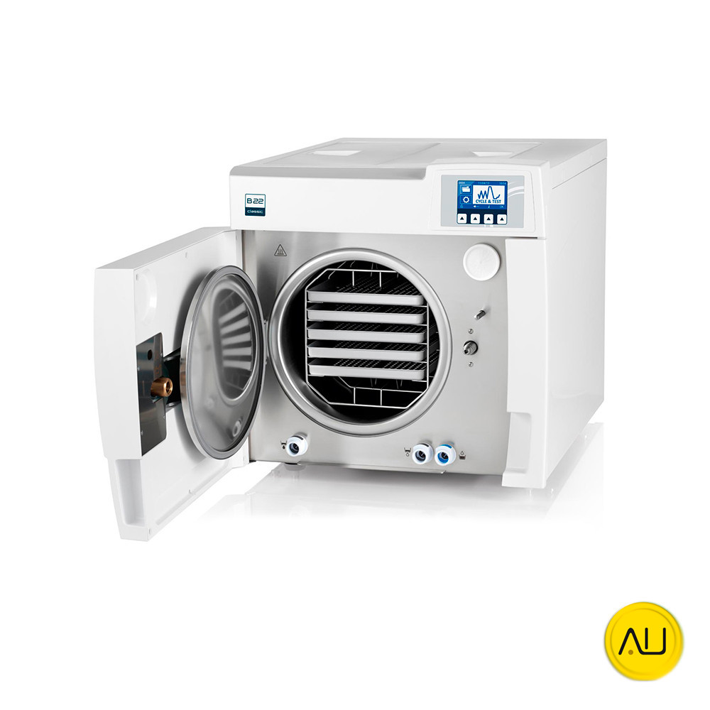 tienda-venta-servicio-tecnico-especializado-autoclave-mocom-b-classic-frontal-perspectiva-abierto Frontal puerta abierta autoclave Mocom B-Classic 2022 en venta para comprar en la tienda de autoclav.es