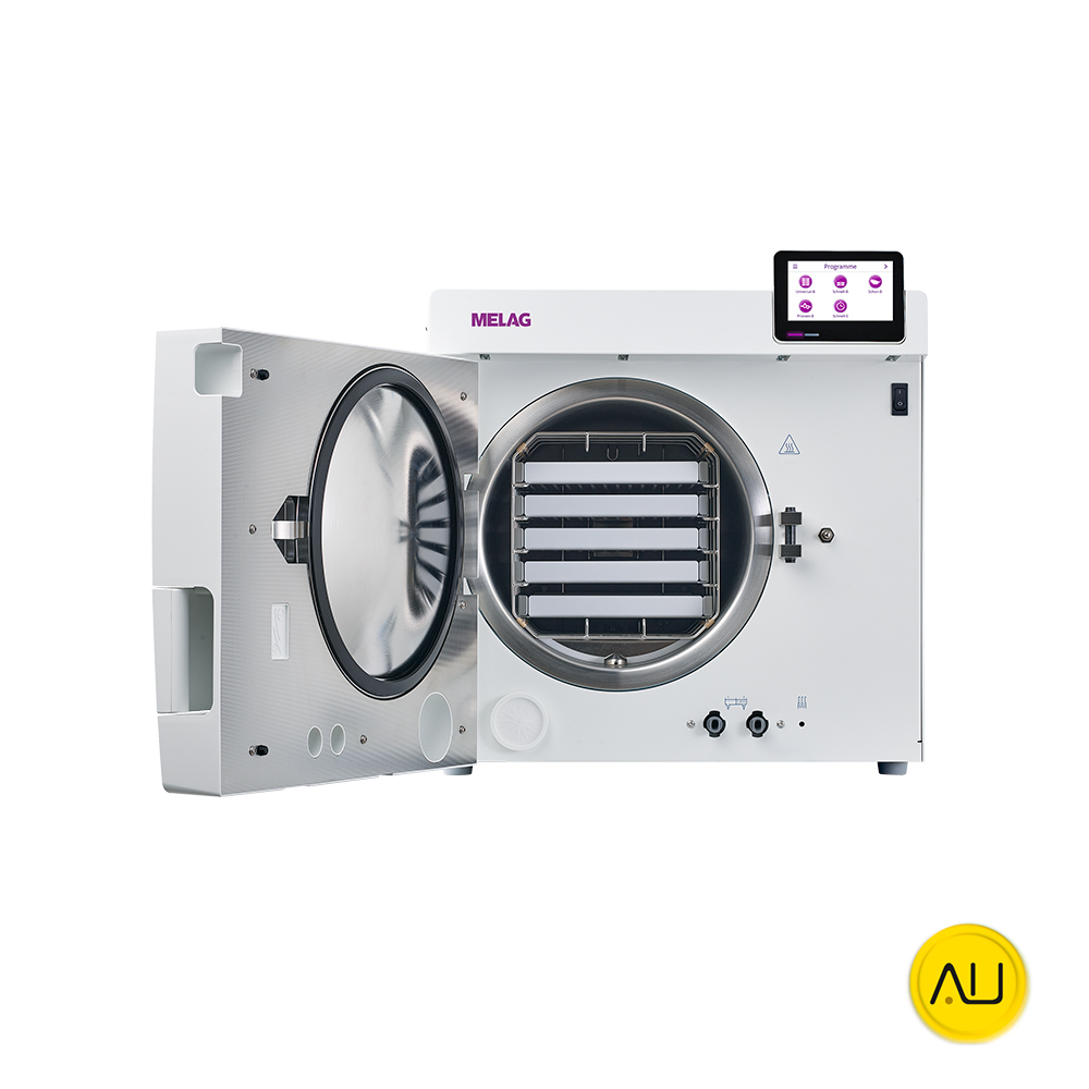 tienda-venta-servicio-tecnico-especializado-autoclave-melag-sterihero-vet-23-s-frontal-puerta-abierta Frontal puerta abierta autoclave Melag SteriHero Vet 23 S en venta para comprar en la tienda de autoclav.es