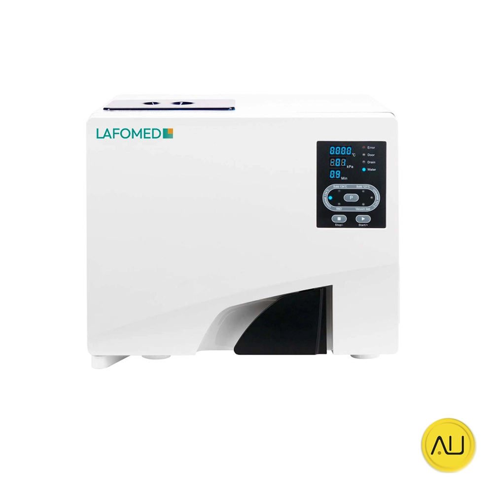 tienda-venta-servicio-tecnico-especializado-autoclave-lafomed-standard-line-12l-frontal-1 Frontal perspectiva autoclave Lafomed Standard Line 12L en venta para comprar en la tienda de autoclav.es